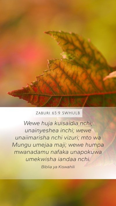 Zaburi 65:9 SWHULB Bible Verse Image