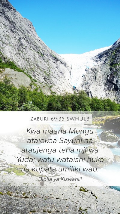 Zaburi 69:35 SWHULB Bible Verse Image