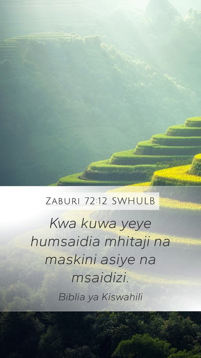 Zaburi 72:12 SWHULB Bible Verse Image