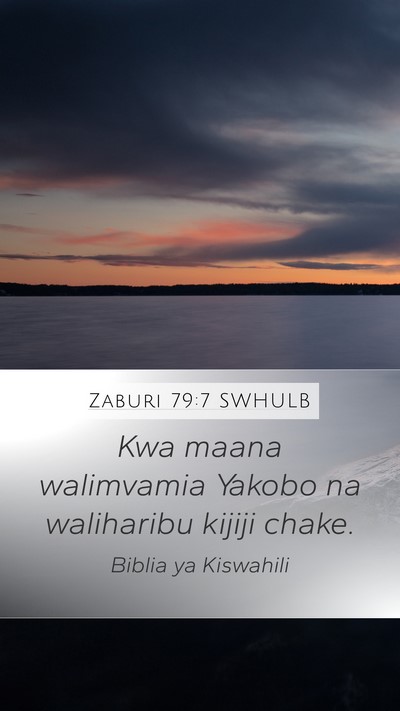 Zaburi 79:7 SWHULB Bible Verse Image