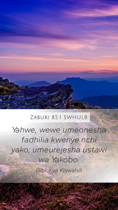 Zaburi 85:1 SWHULB Bible Verse Image