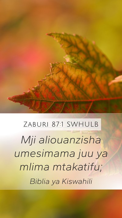 Zaburi 87:1 SWHULB Bible Verse Image