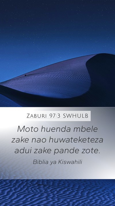 Zaburi 97:3 SWHULB Bible Verse Image
