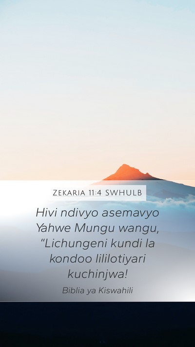 Zekaria 11:4 SWHULB Bible Verse Image