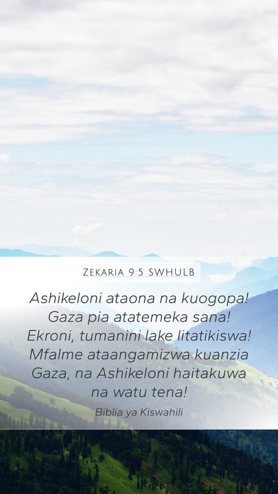 Zekaria 9:5 SWHULB Bible Verse Image